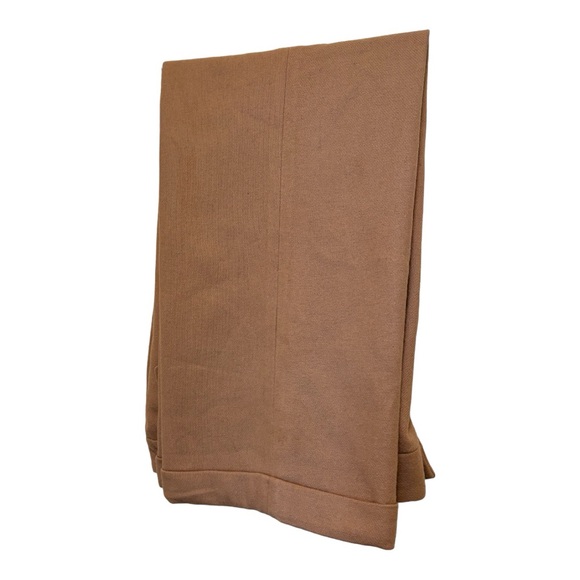 Metrostyle Women's Size 10 Wool Tan Straight Leg Pants with Turn-Up Hems - Picture 5 of 10